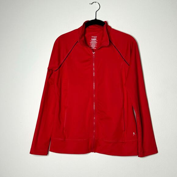 Danskin Now Woman’s Raglan Piped Track Jacket Red Sz S - Picture 5 of 9